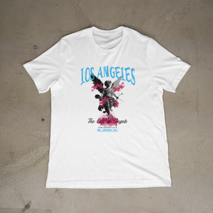 LA "The City of Angels" White Tee