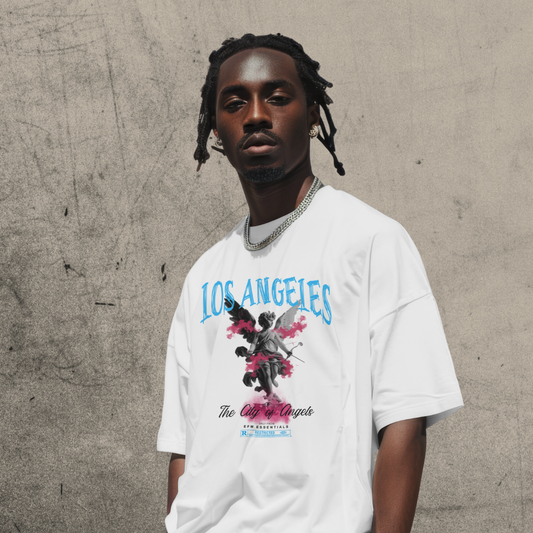 LA "The City of Angels" White Tee